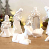 White Porcelain Nativity Set