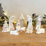 White Porcelain Nativity Set