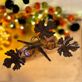Tall Copper Effect Metal Pumpkin