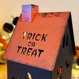 Black Metal Halloween House T Light Hold