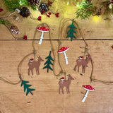 Deer and Toadstool Woodland Garland