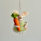 Felt Mouse in Green Gem Dress