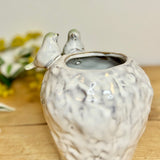 Large Ceramic Vase with Perching Birds