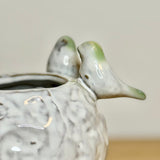 Large Ceramic Vase with Perching Birds