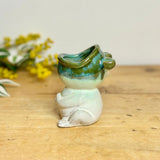 Small Ceramic Frog Pen Pot