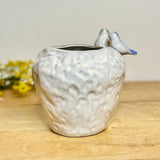 Large Ceramic Vase with Perching Birds