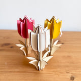 Yellow Hanging Wooden Slat Tulip