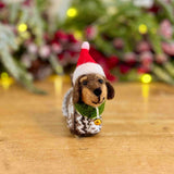 Felt Sausage Dog in Festive Jumper