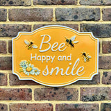 Metal Bee Happy Sign