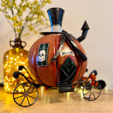 Light Up Metal Pumpkin Carriage