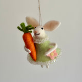 Felt Mouse in Green Gem Dress