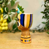 Lady with Melon, Pineapple & Parrot Hat Vase