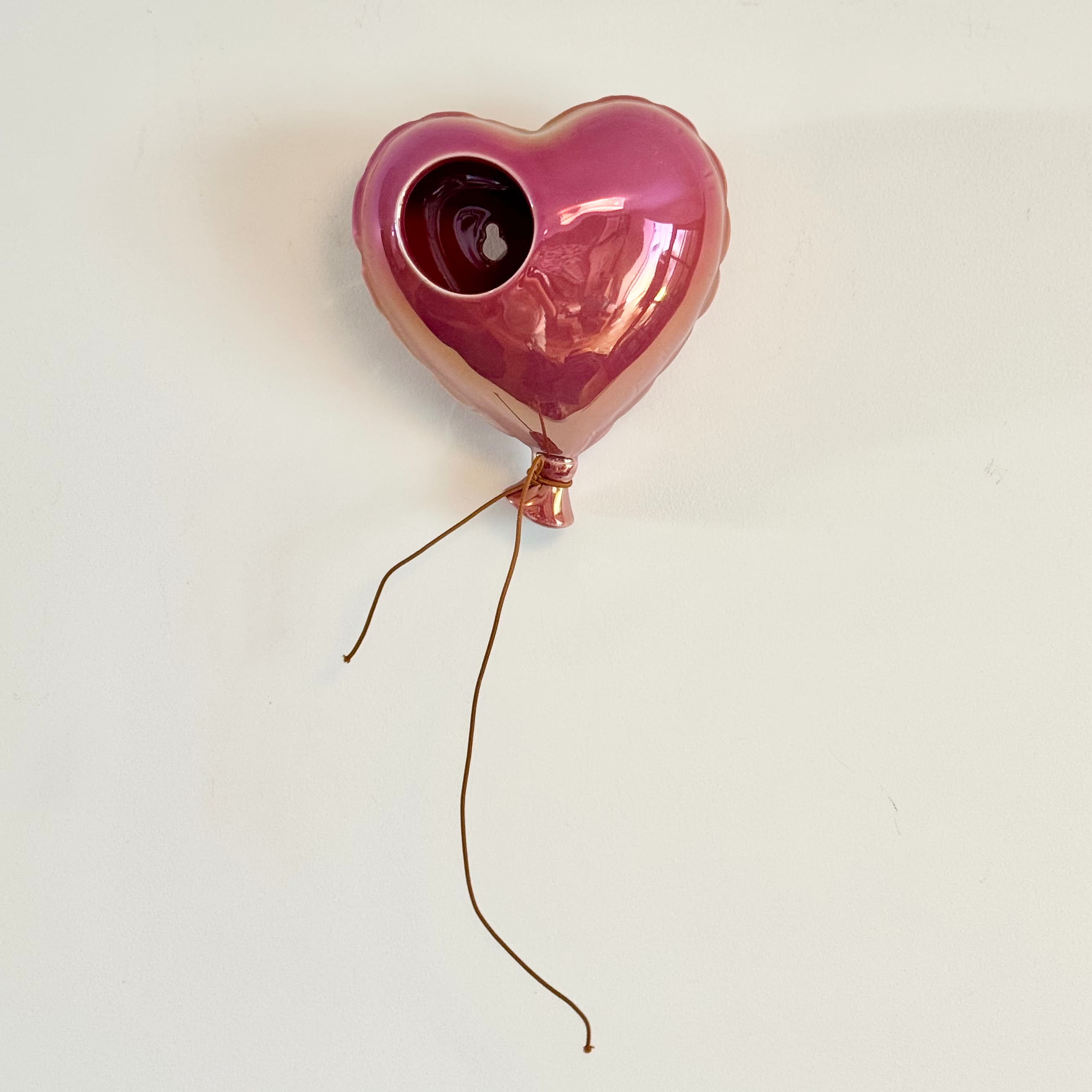 IMPERFECT Large Ceramic Helium Heart Balloons