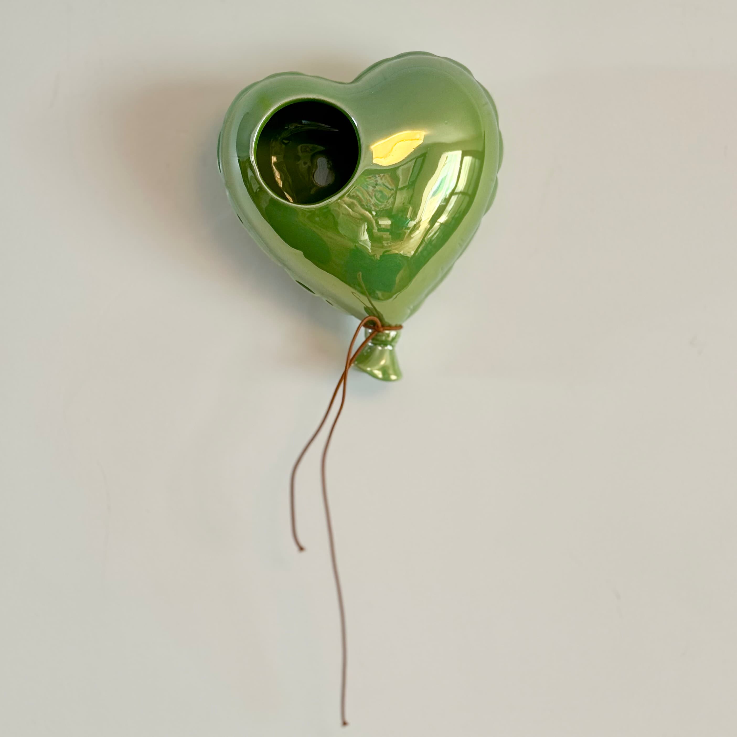 IMPERFECT Large Ceramic Helium Heart Balloons