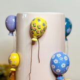 Pink Ceramic Floral Balloons Vase