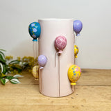 Pink Ceramic Floral Balloons Vase