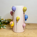 Pink Ceramic Floral Balloons Vase
