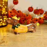 Daschund Pumpkin Pot