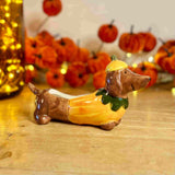 Daschund Pumpkin Pot