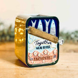 Retro Ceramic Anchovies Tin Vase