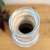 Large Contemporary Ribbed Vase