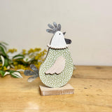 Wooden Floral Chicken