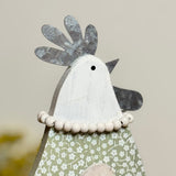 Wooden Floral Chicken