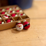 Set of 20 Mini Santa Baubles