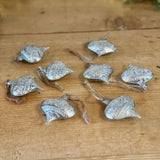 Set of 8 Tarnished Silver Finials
