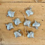 Set of 8 Tarnished Silver Finials