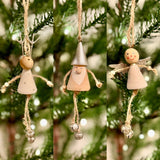 Set of 3 Wooden Christmas Figures
