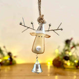 Hanging Reindeer Head With Silver Bell