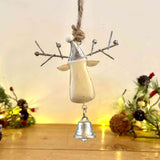 Hanging Reindeer Head With Silver Bell