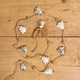 Silver & White Metal Tree Garland