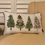 Embroidered Four Trees Cushion