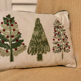 Embroidered Four Trees Cushion