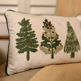Embroidered Four Trees Cushion