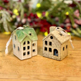 Mini Hanging Light-Up Ceramic Houses