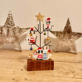 Festive Cats in Wire Tree