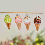 Set of 12 Glass Ice Cream Baubles