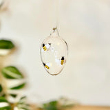 Glass Egg Bauble with Bees