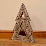 Set of 3 Grey Wooden LED Nested Trees