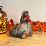 Fluffy Brown Hen Door Stop