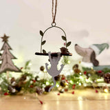 Cat Swinging On Branch