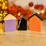Set of 3 Hanging Halloween Houses