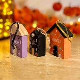 Set of 3 Hanging Halloween Houses