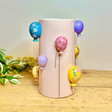 Pink Ceramic Floral Balloons Vase