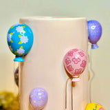Pink Ceramic Floral Balloons Vase