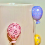 Pink Ceramic Floral Balloons Vase