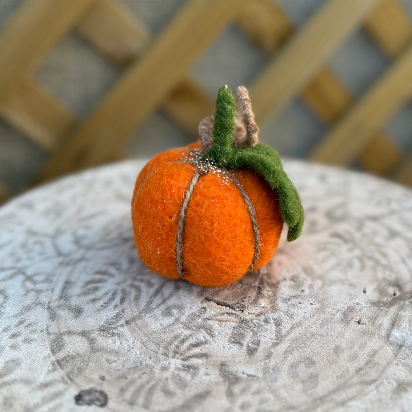 Orange Felt Pumpkin